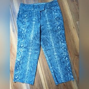 NWT Zac & Rachel snake print capris sz. 6